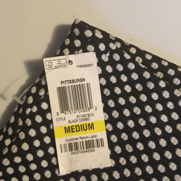 New- Bar III Black white poke-dot M Skirt - Picture 4 of 9